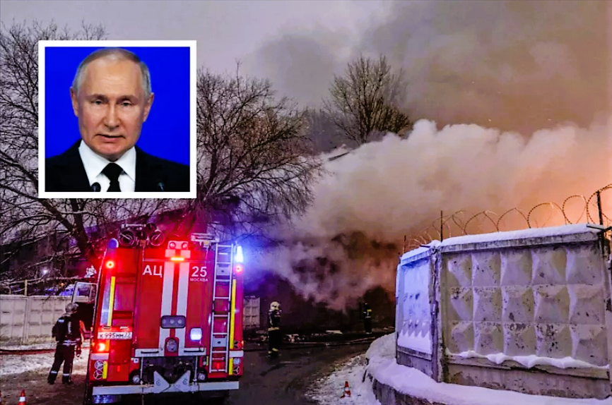 Flammeninferno! Putins Treibstoffreserven brenn! Ukraine setzt Treibstofflager in Russland bei Drohnenangriff in Brand