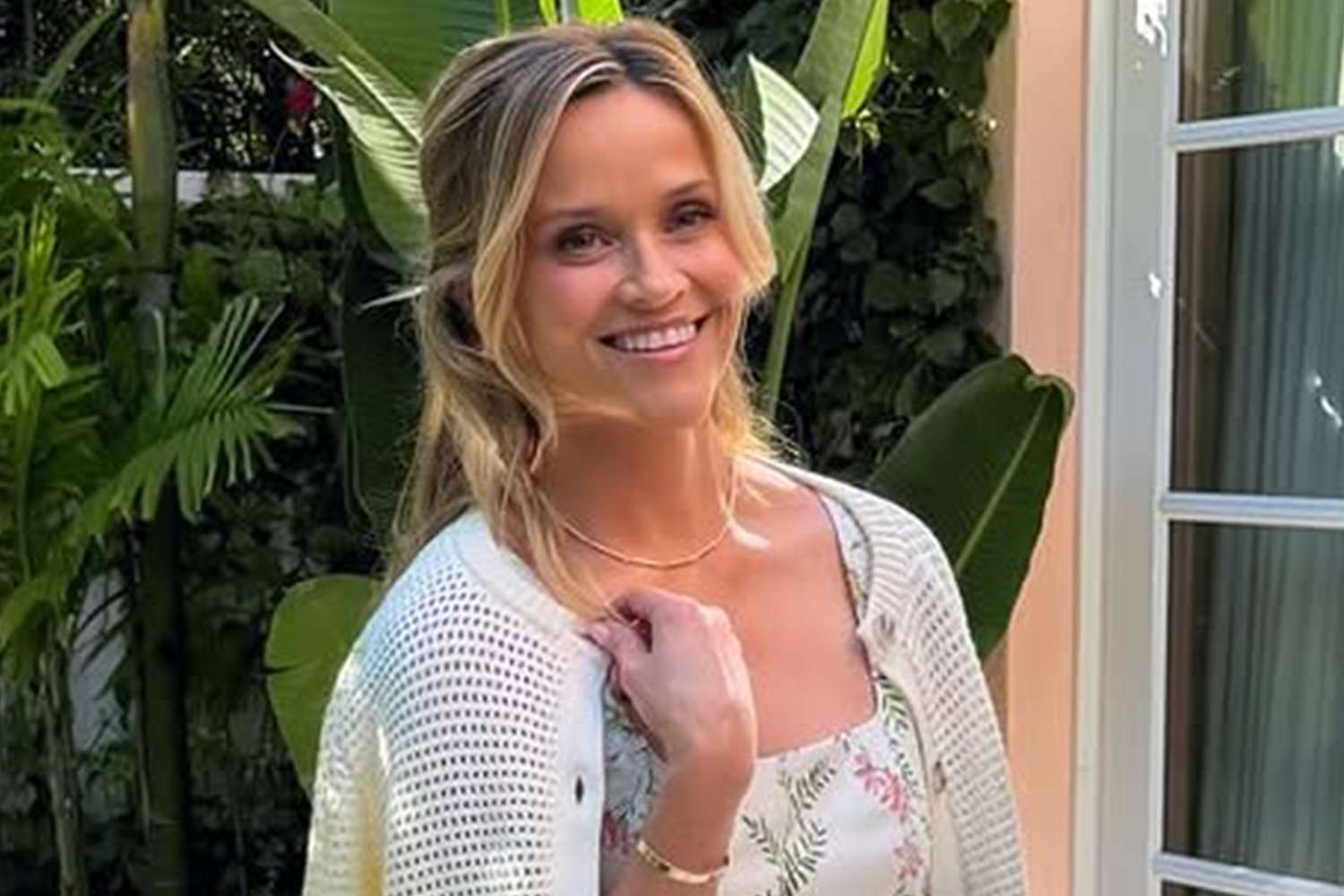 Reese Witherspoon’s Spring Trick: The Floral Dress and Crochet Cardigan Everyone’s Copying