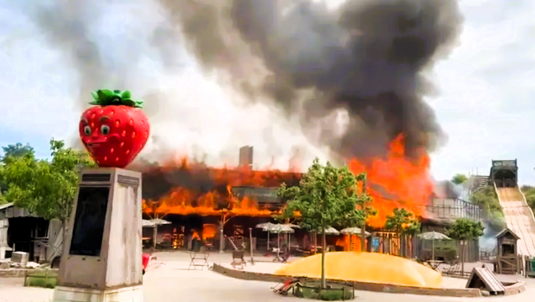 Feuer in deutschem Vergnügungspark! Karls Erdbeerhof in Flammen, mehrere Verletzte!
