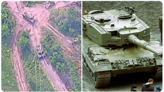 Putins Propaganda macht sich lächerlich - Zerstörter Leopard-Panzer entpuppten sich als Traktor!