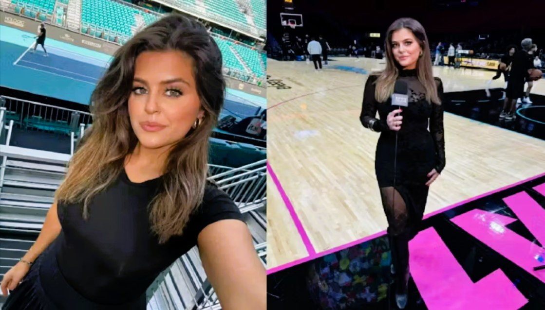 Zuschauer können es kaum glauben! Schöne Sport-Reporterin stiehlt den Profis die Show